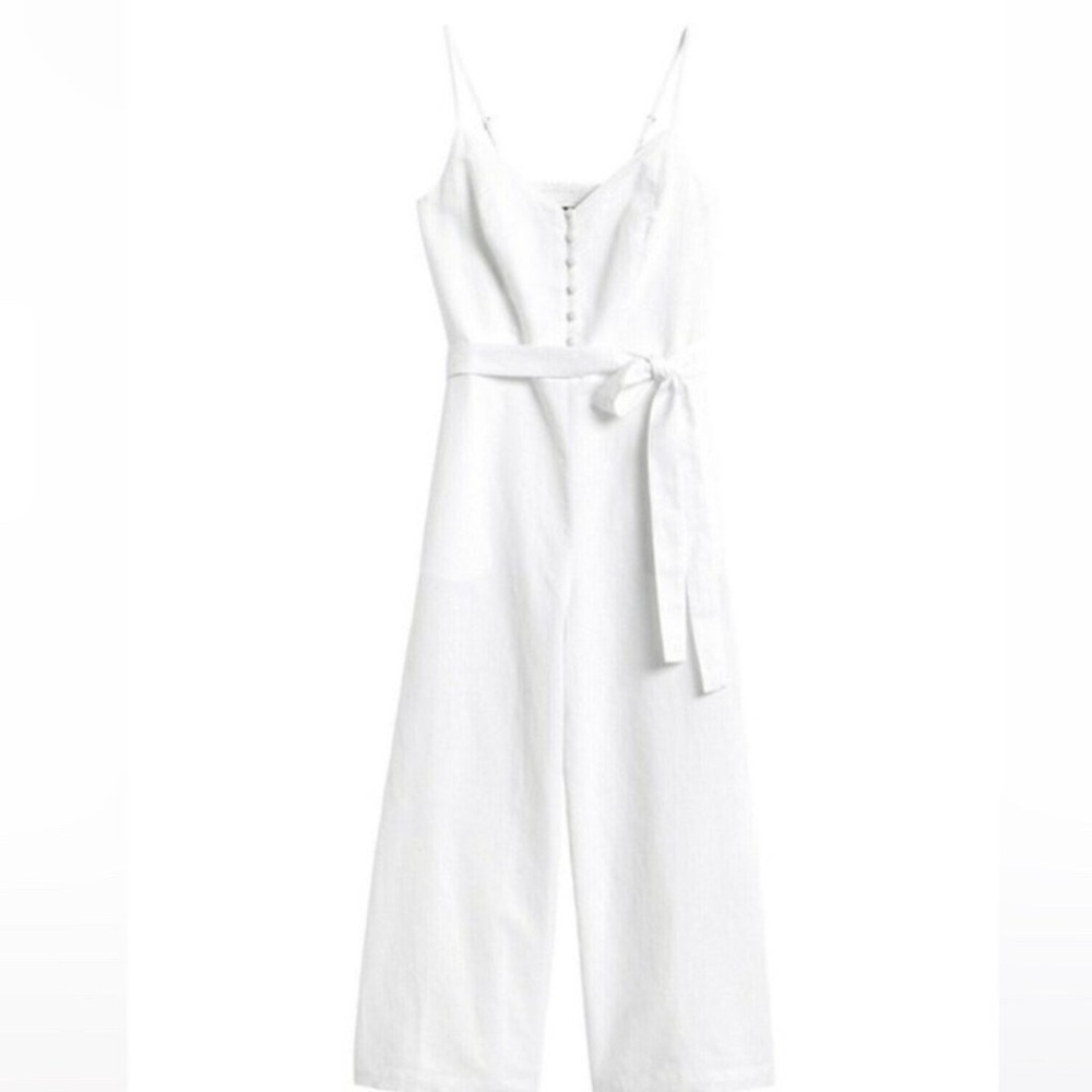 Banana Republic Cropped Wide Leg Jumpsuit w/ Belt
